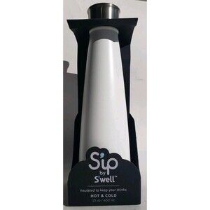 Sip by S'well Insulated 15 oz Water Bottle in Marshmallow White New in Package